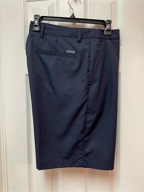 Izod Navy Flat Front Men's Shorts